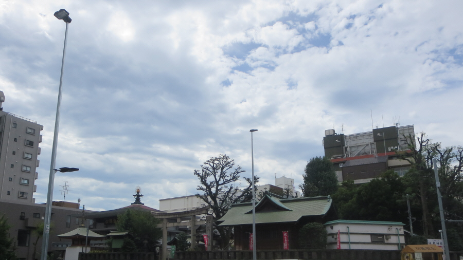 山手通り挟んで大鳥神社